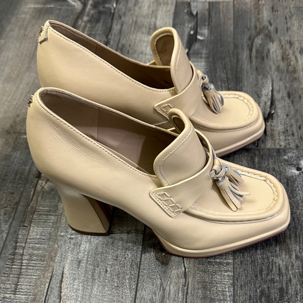 Sam Edelman Cream Tassel Loafers